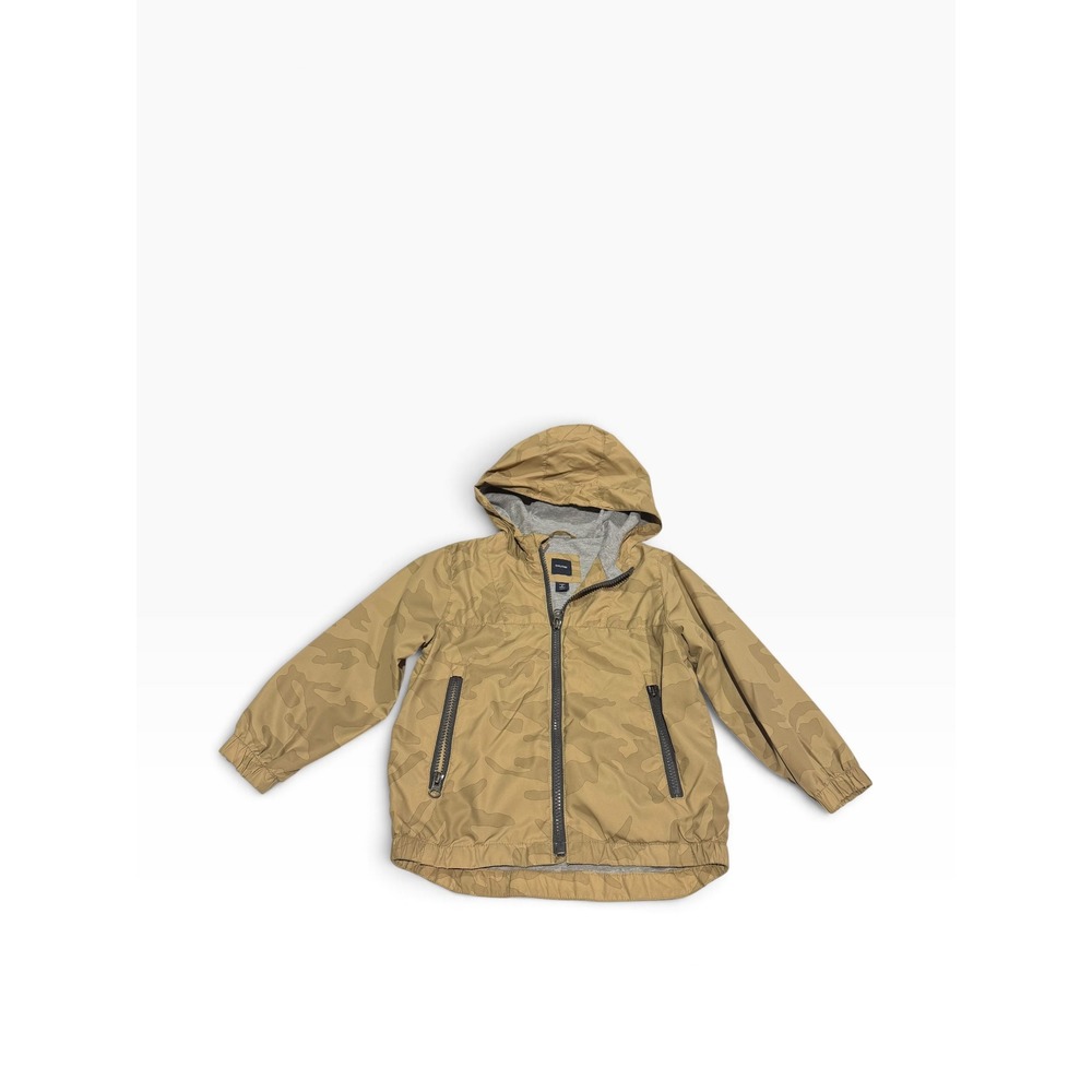 Baby Gap Toddler Boys Camo Windbreaker Hooded Jacket Tan 4T 196661